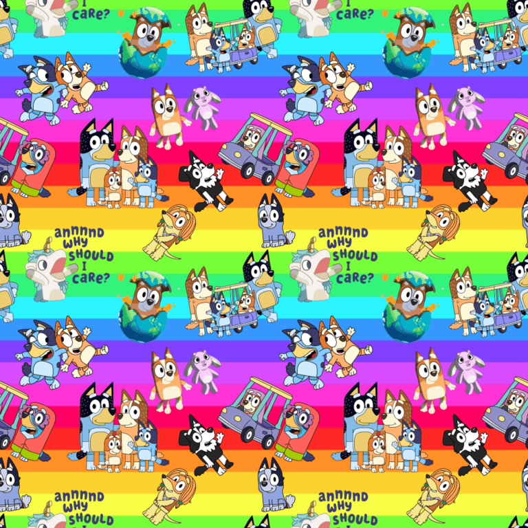 Bluey arcoiris