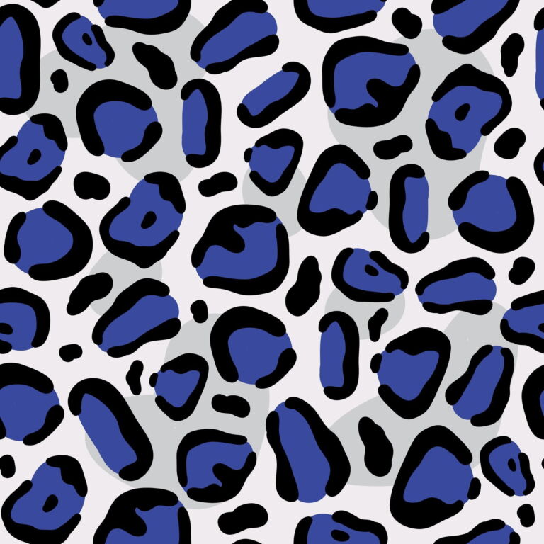Leopard Rainbow Azul Marino