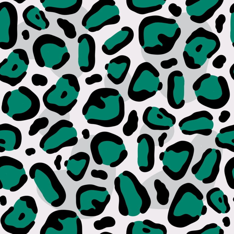Leopard Rainbow Verde Oscuro