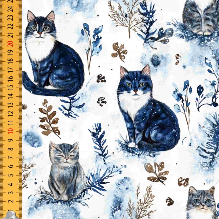 "Telas personalizadas" "Gatos" "Invierno"